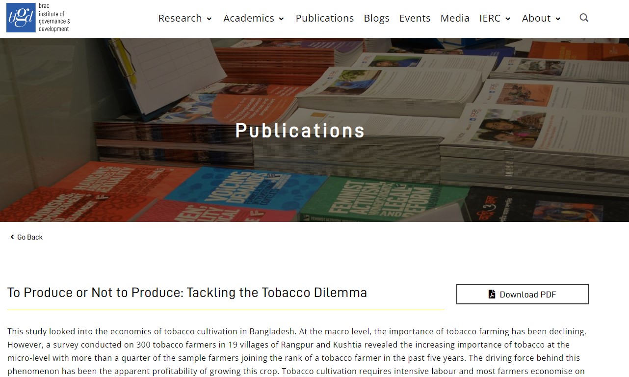 To Produce or Not to Produce: Tackling the Tobacco Dilemma