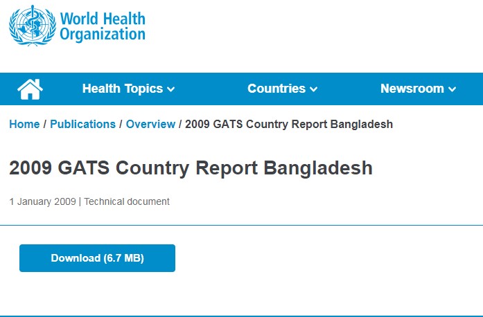 GATS Country Report Bangladesh
